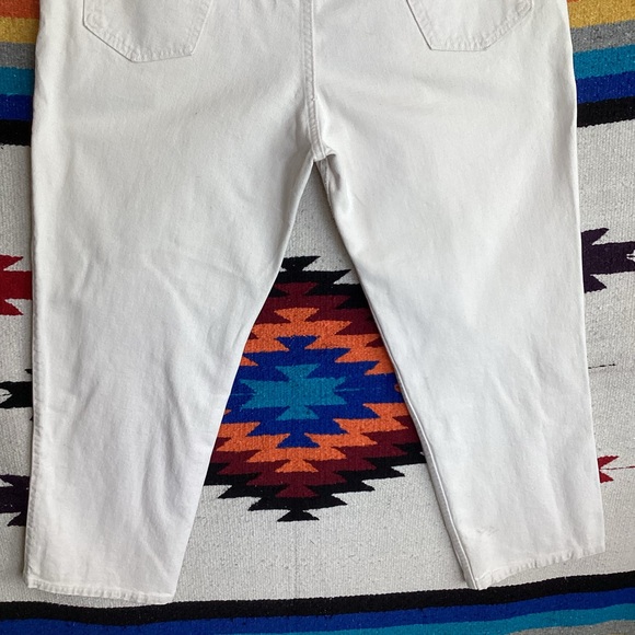 Vintage Levi’s 546 white jeans 1993 42 x 29 made in USA pleated loose - Picture 14 of 16